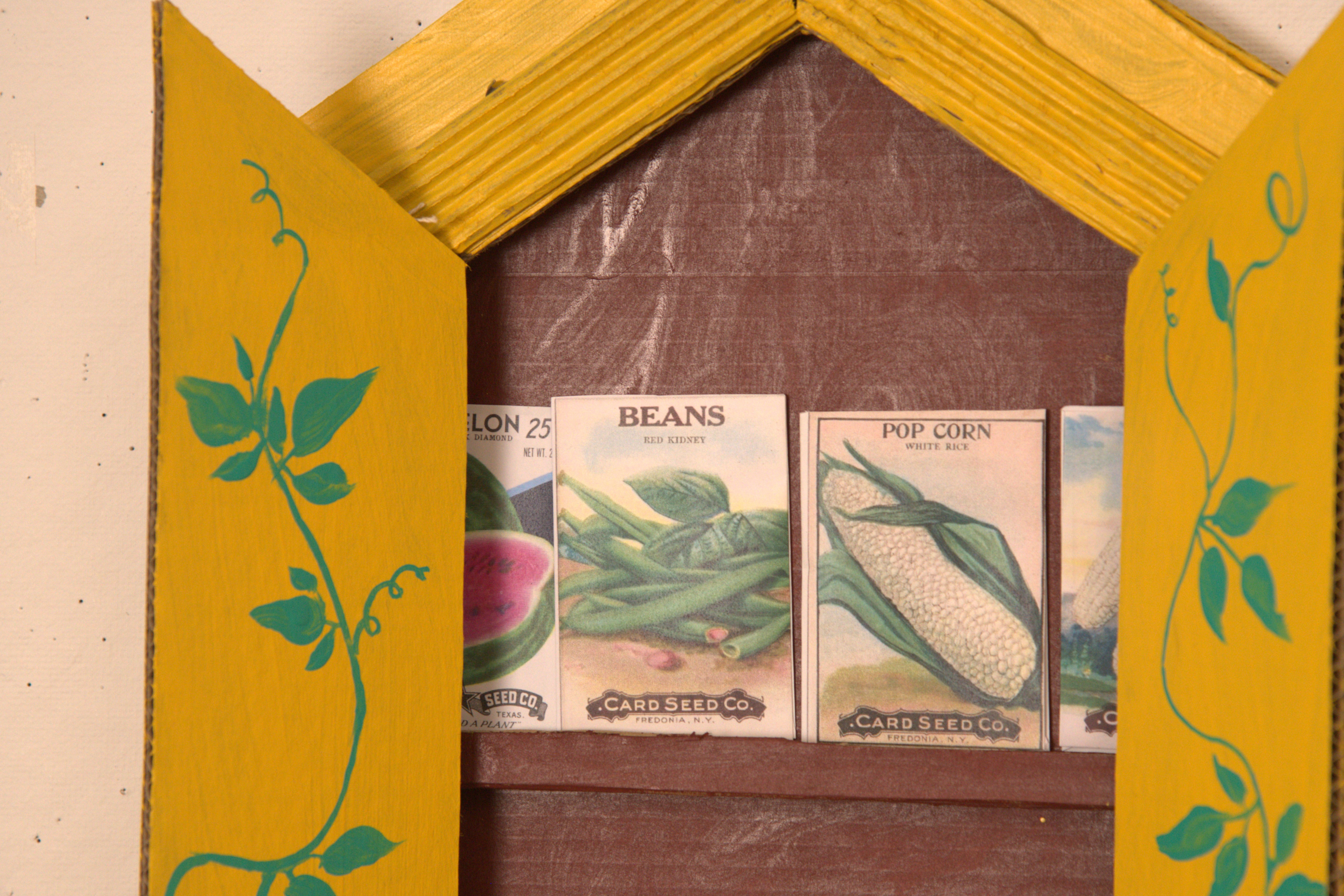 Close up of seed library prototype